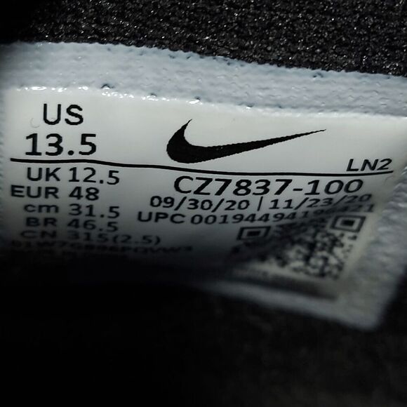 Nike Vapor Edge Elite 360 Flyknit Detachable Football Cleats White Black 13.5 - Picture 7 of 7